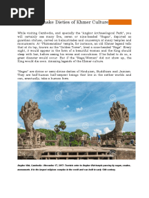 Snake Dieties of Khmer Culture