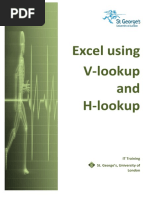 Excel Using v-Lookup and H-Lookup