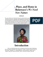 Identity, Place, and Home in Noviolet Bulawayo'S We Need: New Names