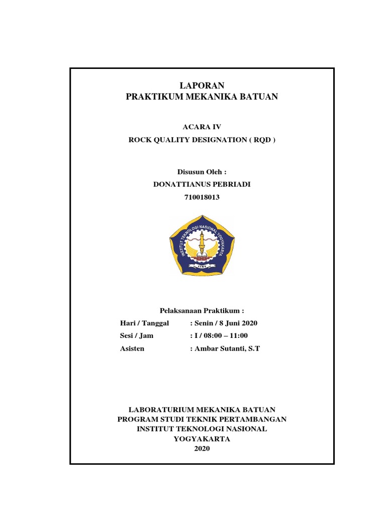 Praktikum RQD dalam Mekanika Batuan | PDF