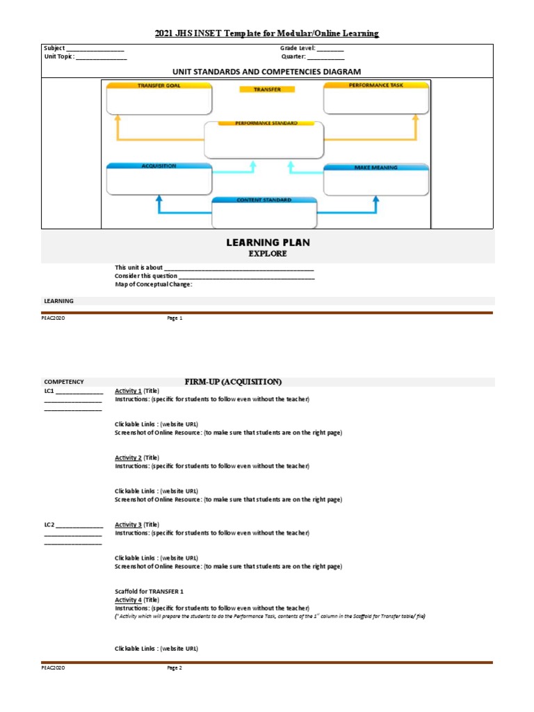 Ho20-S4 - Tle-Ict - Template13 - Sample Learning Plan (Efdt) and ...