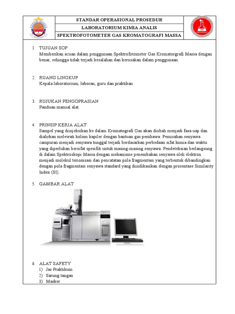 Prosedur Penggunaan GC-MS di Laboratorium | PDF