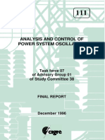 111 Analysis and control of power system oscillations