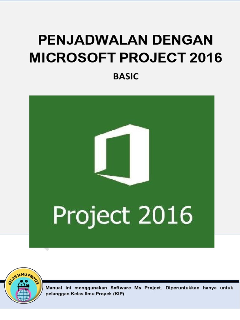 Panduan Ms Project 2016 Dasar | PDF