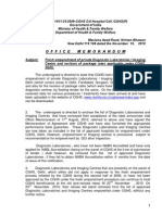 OM Dated10.11.2010-Fresh Empanel Met of Pvt. Diagnostic Labs Imaging Centre and Revision of Package Rate Applicable Under CGHS, Delhi