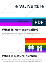 Nature vs Nurture and Homosexuality