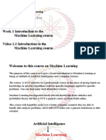 1.1-Introduction To The Machine Learning Course