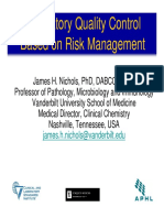 Laboratory Quality Control Based On Risk Management