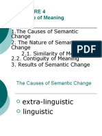 LECTURE 4 - Semantic Change and Its Causes