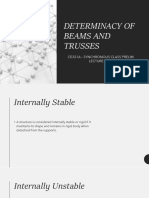 CE321A - Prelim Lecture No.4 (Determinacy of Beams and Trusses)