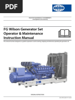 FG Wilson Generator Set Operator & Maintenance Instruction Manual