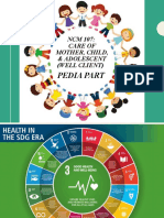 Pedia Part: NCM 107: Care of Mother, Child, & Adolescent (Well Client)