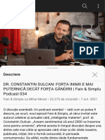 DR. CONSTANTIN DULCAN FORȚA INIMII E MAI PUTERNICĂ DECÂT FORȚA GÂNDIRII Fain & Simplu Podcast 034 - YouTube