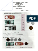 Indus Valley Public School, Noida Worksheet SESSION: 2021-22 Class: I Subject: Mathematics Topic: Money NAME: - SEC: - DATE