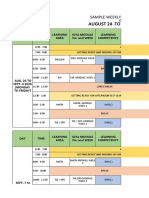 Sample Week Home Learning Plan Updated SDS