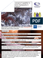 How Useful Is The Concept of Capability' in Assessing The Purpose of Geography in Education?