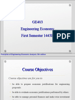 GE403 Engineering Economy First Semester 1443H