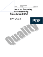 EPA SOP Guidance for Preparing Standard Operating Procedures