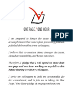 One Page One Hour Printable Pledge Page