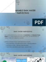 Sustainable Rain Water Harvesting