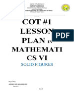 COT #1 Lesson Plan: Mathemati Cs Vi