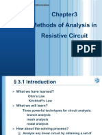 Methods of Analysis in Resistive Circuit: School of Electrical Information