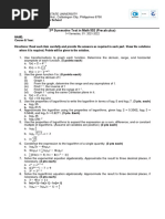 3 Summative Test in Math 502 (Precalculus)