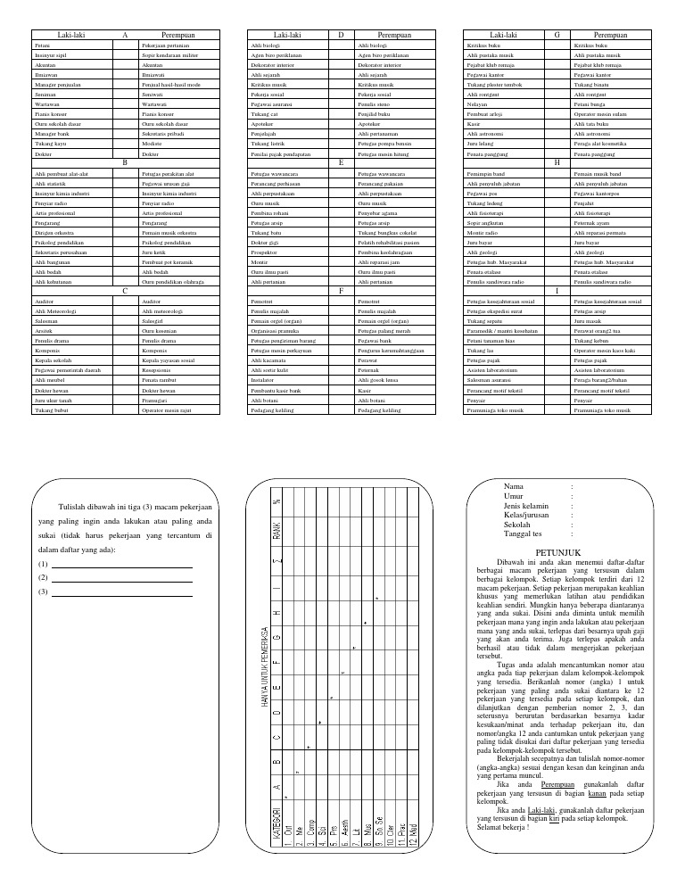 Panduan Tes RMIB untuk Pekerjaan | PDF | Seni & Disiplin Bahasa ...
