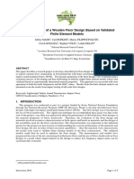 The Optimization of A Wooden Floor Design Based On Validated Finite Element Models