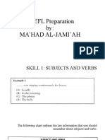 TOEFL Preparation By: Ma'Had Al-Jami'Ah