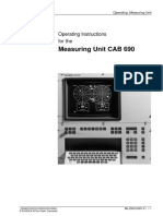 Measuring Unit CAB 690: Operating Instructions For The