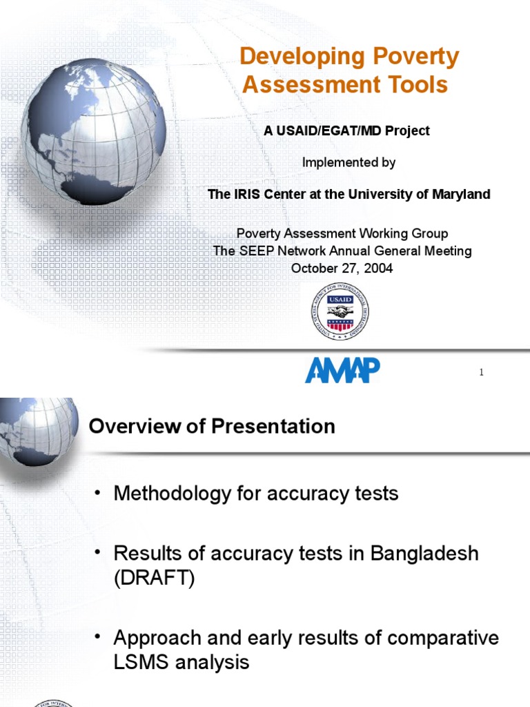 Poverty Assessment Tool Methodology | PDF | Business | Dependent And ...