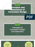 Principles and Dimensions of Curriculum Design: Collado - Dave - Esleta - Flores - Gano - Ruben