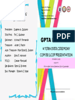 Gpta Induction: Gpta Officers S.Y. 2021-2022