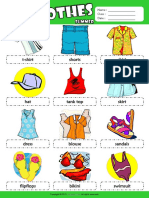 Summer Clothes Esl Picture Dictionary For Kids