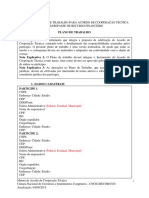 Minuta Plano de Trabalho Acordo de Cooperacao Tecnica - Sem Repasse de Recurso Financeiro