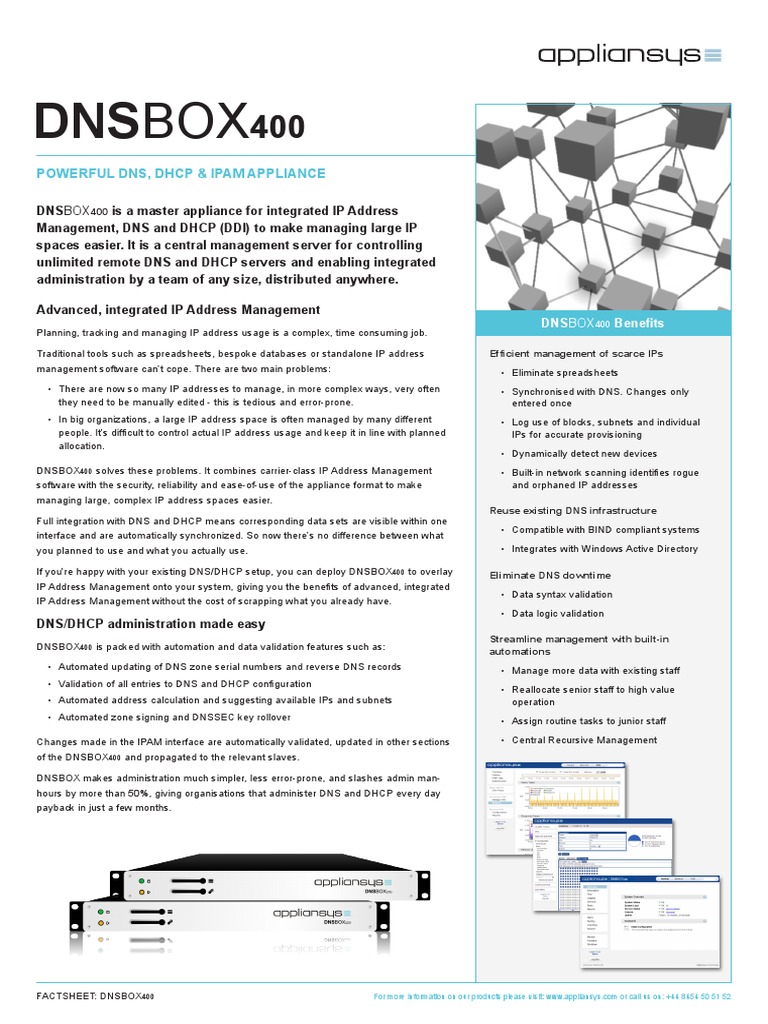 Dnsbox: Powerful DNS, DHCP & Ipam Appliance | PDF | Ip Address | Domain ...