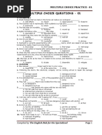 Multiple Choice Practice - 01