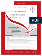 Mental Health Issues in Adolescents: Guidelines For Parents