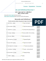 Gerunds and Infinitives Exercise 1