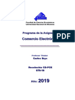 Programa de La Asigantura Comercio Electronico 2019