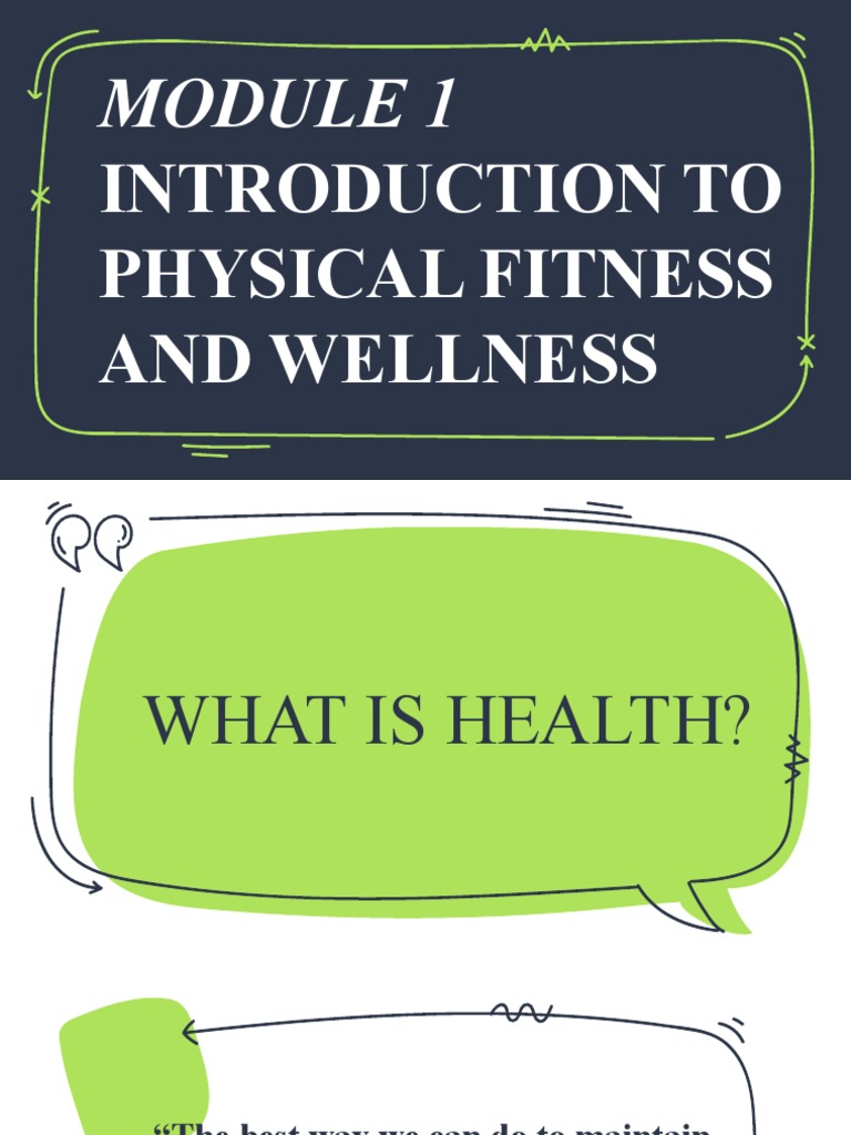 Introduction To Physical Fitness and Wellness PDF Physical Fitness