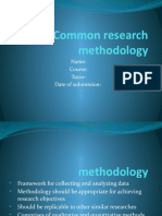 Common Research Methodology