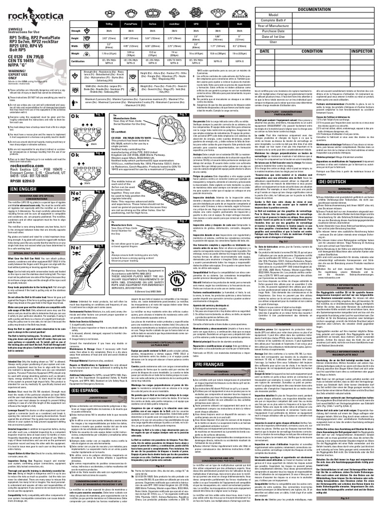 Rock Exotica Rigging Plate Tech Notice | PDF | Matériaux | Métaux