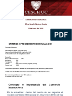 15 de Julio del 2019 Comercio Internacional 