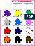 Colours Vocabulary Esl Matching Exercise Worksheet For Kids