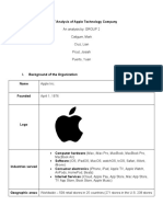 SWOT Analysis of Apple Technology Company