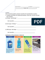 Neutralisation Is The Reaction Between To Produce - 2. During The Process, Combine With To Produce