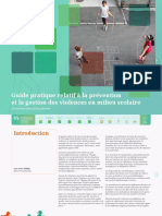 Prévention Et Gestion Des Violences en Milieu Scolaire - Guide Pratique (Ressource 10154)