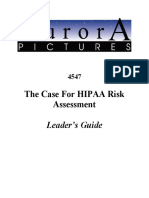 The Case For HIPAA Risk Assessment: Leader's Guide